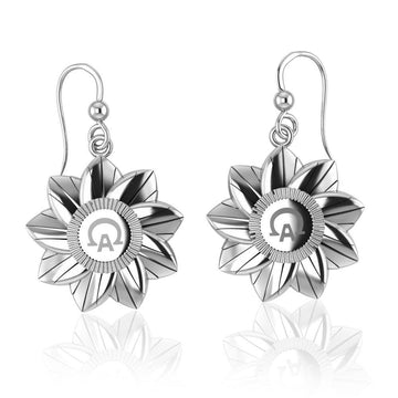 Alpha And Omega Silver Earrings TER513 - Jewelry